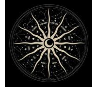 Qsvbeeqj Zodiaci mistici segni tarocchi diffusione tessuto morbido tarocchi pad divino tabellone