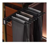 QSVPWNCBN Appendiabiti Estraibile salvaspazio per Pantaloni - Appendiabiti a 9 Bracci, Organizer per Pantaloni nell'armadio, Robusto Appendiabiti da 18" x 14", Nero - Sfrutta al Massimo Lo Spazio nel
