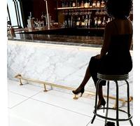 QSVPWNCBN Kit di guide per piedi da bar, con accessori per montaggio sotto il bancone, ringhiera per tubi da 146 cm, per uso interno/esterno, ideale per bar commerciali e isole da cucina
