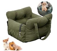 QSWLHLYY Tappetino Portatile per Auto per Cani E Gatti, Seggiolino di Sicurezza per Cani, con Guinzaglio di Sicurezza Rimovibile, Comodo Seggiolino per Auto per Animali Domestici in Cotone Pp L