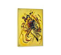 QSX Dipinto su tela di arte astratta Alla Voce Sconosciuta di Wassily Kandinsky Canvas Wall Art per la decorazione domestica 50x75cm Incorniciato d'oro