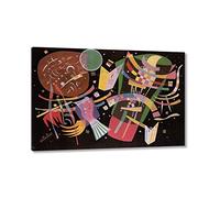 QSX Dipinto su tela di arte astratta Composizione X di Wassily Kandinsky Canvas Wall Art per la decorazione domestica 50x75cm Non incorniciato