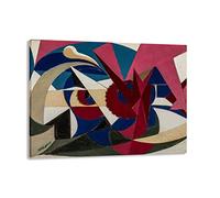 QSX Giacomo Balla Futurismo Famosa Quadro ad olio Trasformazione Forma Spiriti Stampa su Tela per Arredamento Casa 80x105cm Non incorniciato