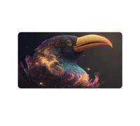 QSYFNBZL Tappetino per mouse grande con motivo a bucero gigante 40x75cm con base antiscivolo e bordo cucito per giochi in ufficio