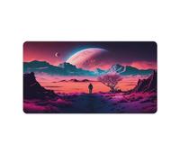 QSYFNBZL Tappetino per mouse grande Journey Beyond The Stars tappetino per tastiera e mouse per computer 40x75cm con base antiscivolo e bordo cucito per giochi in ufficio