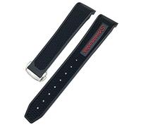 QSYJCCXD 18mm 19mm 20mm 21 mm 22mm Silicone Canda di guardia per Omega Sxwatch Speedmaster 007 Seamaster 300 AT150 Donne Uomini Strap di orologio in silicone