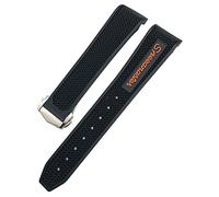 QSYJCCXD 18mm 19mm 20mm 21 mm 22mm Silicone Canda di guardia per Omega Sxwatch Speedmaster 007 Seamaster 300 AT150 Donne Uomini Strap di orologio in silicone