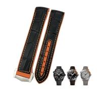 QSYJCCXD 20 mm 2 mm di orologeria in pelle in nylon in gomma per cinghia di orologio arancione da 600 m subacqueo omega 300 pianeta