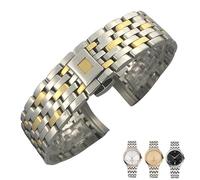 QSYJCCXD 20mm 16mm 19mm 316L estremità curva in acciaio inox cinturini per Omega DE VILLE PRESTIGE Orbis Edition cinturino pieghevole chiusura, 20mm, A