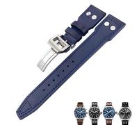 QSYJCCXD 20mm 21mm 22 mm Cinghia di Orologio da Orologio da cisterna Italiana Blu Blu Blu Marrone Orologio per Pilota IWC Mark Portugieser Portofino Watchbands