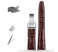QSYJCCXD 20mm 21mm 22mm Crocodile Skin Watch Band Sostituzione per IWC Portugieser Porotfino Family PILOT's Watches Strap Folling Filla pieghevole
