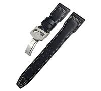 QSYJCCXD 21mm vera pelle di guardia in pelle per iwc grande orologio pilota Mark 18 sputfire top pistola hamilton cowhide soft watch cinghia