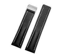 QSYJCCXD 22 mm 24 mm Guido orologio in pelle per orologio per cuoio da uomo Bracciale in pelle di mucca con fibbia di schieramento