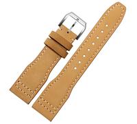 QSYJCCXD 22 mm la fascia d'oro di cuoio in pelle per IWC IW326201 / IW377701 Big Pilot Series Genuine Watch cinghia