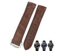 QSYJCCXD 22mm 20 mm Bande di orologi per la pelle di mucca per omega Seamaster 300 Speedmaster de Ville Watch cinghia per uomo Fibbia del punto bracciale