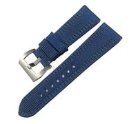 QSYJCCXD 26 mm 24 mm cinghia di orologio in tela di nylon ad alta densità per peinerai pam00984 00985 luminor 1950 tessuto sommergibile in tessuto nero di guardia blu braccialetti