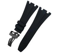 QSYJCCXD 27mm 28 mm Canda di guardia in gomma fluida per Audemars Ap Piguet Royal Oak Offshore Soft FKM Silicone Orologio Bracciale da uomo