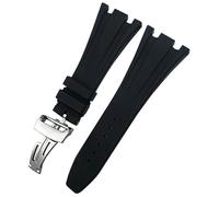 QSYJCCXD 27mm 28 mm Canda di guardia in gomma fluida per Audemars AP Piguet Royal Oak Offshore Soft Fkm Silicone Orologio Bracciale da uomo