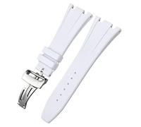 QSYJCCXD 27mm 28 mm Canda di guardia in gomma fluida per Audemars AP Piguet Royal Oak Offshore Soft Fkm Silicone Orologio Bracciale da uomo