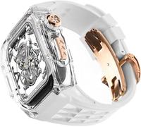 QSYJCCXD 49 mm 45 mm 44 mm Kit Mod Band Band Band Band Band ， per Ultra 2 8/7/6/5/4/Serie SE ， UOMINI DONNE RM Clear Watch Case Sport Sostituzione del cinturino traspirante