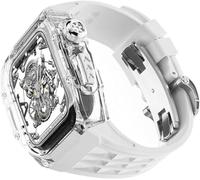 QSYJCCXD 49 mm 45 mm 44 mm Kit Mod Band Band Band Band Band ， per Ultra 2 8/7/6/5/4/Serie SE ， UOMINI DONNE RM Clear Watch Case Sport Sostituzione del cinturino traspirante