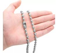 QSYJCCXD 6/8/10/12mm caldo 7-40 "da donna argento da uomo in acciaio inossidabile in acciaio inossidabile in acciaio inossidabile-silver-6mm-32 pollici o 81 cm