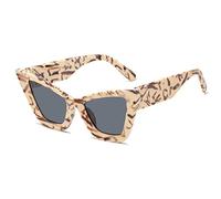 QSYJCCXD Adatto per le donne occhiali da sole oversize UV400, Beige e grigio., Taglia unica