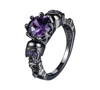 QSYJCCXD Anelli vintage per donne, cranio punk gotico retrò anelli da donna femminile da donna Halloween gioielleria femminile di San Valentino per la moglie moglie occasione speciale