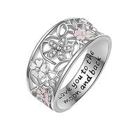 QSYJCCXD Anello di fiori per donne Promettono anelli impilanti di fidanzamento del matrimonio Anelli Fashion Vintage Boho Finger Rings Regali di gioielli