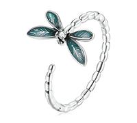 QSYJCCXD Anello di liberfalla verde anello di dito regolabile con chiaro per le donne che producono gioielli