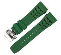 QSYJCCXD Banda da orologio in silicone in gomma da 25 mm per Richard Mille Strap Accessori per orologi a tracolla blu pieghevole in acciaio inossidabile