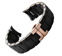 QSYJCCXD Banda di orologi in acciaio in gomma in gomma nera bianca per Armani AR5905 | 5906 | 5920 | 5919 | 5859 Donne 20mm Man 23mm Cinturino da polso Bracciale