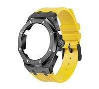 QSYJCCXD Banda di Orologio in Gomma GA2100/2110 di 4a Generazione+Kit MOD in Metallo in Acciaio Inossidabile, Compatibile con Cinghia fluororubber di Cornice in Metallo GA2100/2110