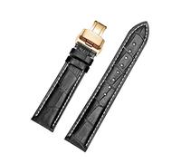 QSYJCCXD Bande di orologi in pelle con fibbia di schieramento per la banda WTACH maschile e Watch's Watch Starp 18mm 19mm 20mm 21mm 22mm 23mm 24mm