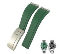 QSYJCCXD Bande di orologi in silicone da 20 mm da 21 mm per il maestro di yacht sottomariner oysterflex daytona watchband cinghia