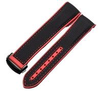 QSYJCCXD Bande di orologi in silicone in gomma da 20 mm da 22 mm per cinghie di nylon per cinghie omega Seamaster da 300 m GMT Chrono 600m Planet Ocean 215 Braccialetti