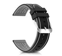 QSYJCCXD Bande di orologi in silicone subacquei Modello Sostituzione della sostituzione della gomma cinghia 20mm 22mm 24mm 26 mm Waterproof Line Bicolor Silver Fibbia per uomini e donne Sport