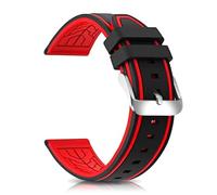 QSYJCCXD Bande di orologi in silicone subacquei Modello Sostituzione della sostituzione della gomma cinghia 20mm 22mm 24mm 26 mm Waterproof Line Bicolor Silver Fibbia per uomini e donne Sport