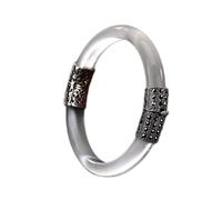 QSYJCCXD Bangles Silver Women Green Opal Blangle Jewelry (E)