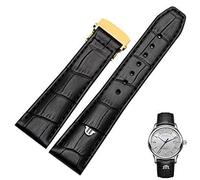 QSYJCCXD Black Brown 20mm 22mm Genuina in pelle Guida Canda , per orologi Maurice Lacroix cinghia con bracciale fibbia pieghevole