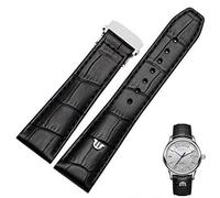 QSYJCCXD Black Brown 20mm 22mm Genuina in pelle Guida Canda , per orologi Maurice Lacroix cinghia con bracciale fibbia pieghevole