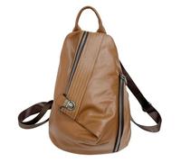QSYJCCXD Borsa a tracolla in vera pelle da donna con strato nero in pelle bovina zaino con cerniera fibbia antifurto, Stella a cinque punte bianca 4, 28*31cm