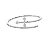 QSYJCCXD Bracciale d'oro e trasversale in oro 14k, braccialetto di muschio, un sorprendente simbolo di fede e forza, miglior giorno
