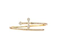QSYJCCXD Bracciale d'oro e trasversale in oro 14k, braccialetto di muschio, un sorprendente simbolo di fede e forza, miglior giorno
