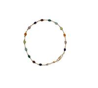 QSYJCCXD Bracciale quadrata rotonda a cristallo multicolore in oro 18k in oro, in bracciale retrò a doppia faccia in vetrina in brasile.
