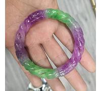 QSYJCCXD Braccialette di ghiaccio alto braccialetti cavi intagliato intagliato in giada jadeite braccialet jade gioielli (55-56 mm)
