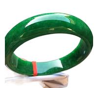 QSYJCCXD Braccialetti giadeite intagliati a mano intagliati di giada verde smeraldo (57-58 mm)