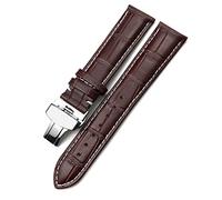 QSYJCCXD Canda di guardia della pelle di vitello 20mm 22mm 19mm 21mm cinghiera in pelle cinghia in acciaio inossidabile