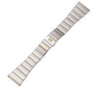 QSYJCCXD Canda di guardia in acciaio inossidabile per cinghia di orologio Omega 15mm 17mm 18mm 23mm 25mm 25 mm Solido Orologio in metallo Bracciale in acciaio
