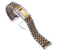 QSYJCCXD Canda di guardia in acciaio inossidabile solido da 20 mm per ruolo X GMT Oyster perpetuo perpetuo Silver Gold Watch Clasp